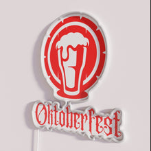 Load image into Gallery viewer, Vibrant Oktoberfest red two color customizable RGB neon bar decor