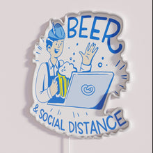 Load image into Gallery viewer, Oktoberfest Social Distance Coronavirus Lockdown COVID-19 Quarantine Neon Sign Decorations