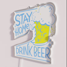 Load image into Gallery viewer, Colorful COVID Quarantine Stay Home Oktoberfest Neon Sign for Decor