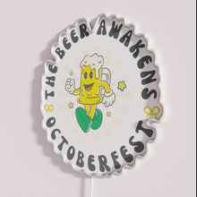 Load image into Gallery viewer, Vibrant Oktoberfest themed neon beer sign for fun party atmosphere.