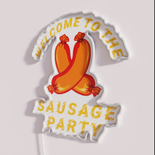 Load image into Gallery viewer, Vibrant Neon Oktoberfest Bratwurst Sign Perfectly Captures Festive German Beer Atmosphere