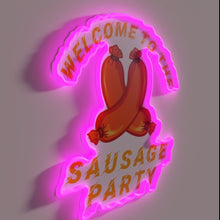 Load image into Gallery viewer, Prost! Brighten up your space with our German-inspired sausage party sign.