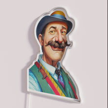 Load image into Gallery viewer, Oktoberfest themed multi-color RGB glass neon bar pub decoration sign.