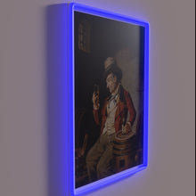 Load image into Gallery viewer, Cozy Bar Scene: A Happy Old Gentleman Enjoying Beer