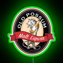 Load image into Gallery viewer, Old Possum RGB neon sign green