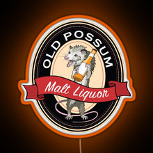 Load image into Gallery viewer, Old Possum RGB neon sign orange