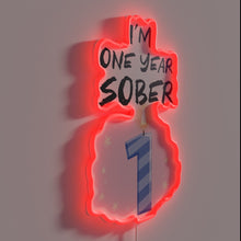 Load image into Gallery viewer, Recovery milestone celebrated with vibrant one year sobriety sign