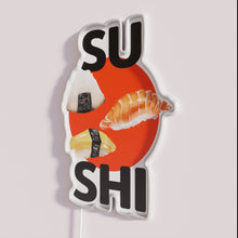 Load image into Gallery viewer, Vibrant Neon Sign Featuring Onigiri Tamagoyaki and Salmon Japanese Food Style