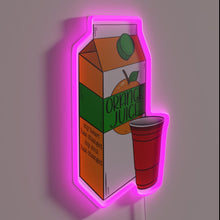 Load image into Gallery viewer, Bright Orange Juice RGB Neon Sign for Modern Kitchen Decor