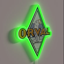 Load image into Gallery viewer, Neon illuminated logo of Belgian Orval Trappist Beer Tradition Sign
