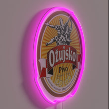 Load image into Gallery viewer, Croatian Lager Beer Brand Sign in Vibrant Neon Colorful Design
