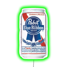 Load image into Gallery viewer, Pabst blue ribbon can neon sign
