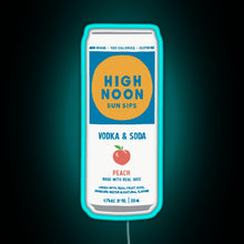 Load image into Gallery viewer, Peach High Noon RGB neon sign lightblue