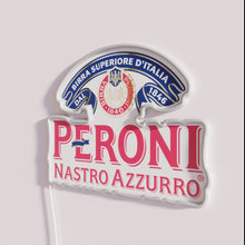 Load image into Gallery viewer, Peroni Nastro Azzurro Italian Beer Brand Identity Neon Sign Decor