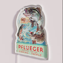 Load image into Gallery viewer, Neon fishing decor accent adds vibrant glow to any room.