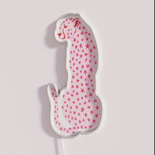 Load image into Gallery viewer, Vibrant pink and red star cheetah leopard neon light decor