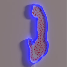 Load image into Gallery viewer, Vibrant Pink and Red Neon Star Animal Print Wall Accent