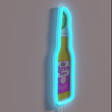 Load image into Gallery viewer, Vibrant pink neon sign with colorful Corona inspired glow effect.