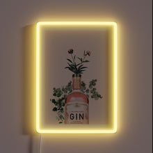 Load image into Gallery viewer, Vibrant pink neon sign illuminates space with gin-inspired artwork style