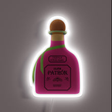 Load image into Gallery viewer, Eye-catching pink neon sign featuring a patron bottle in vibrant colors.