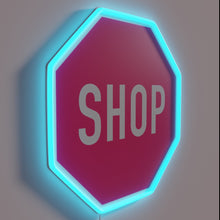 Load image into Gallery viewer, RGB Pink Neon Shop Sign with Customizable Lettering Available Options