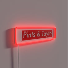 Load image into Gallery viewer, RGB Neon Sign Featuring Colorful Beer Glass and Tattoo Logo