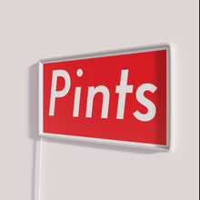 Load image into Gallery viewer, Vibrant RGB Neon Pints Logo Bar Sign for Pub Decor