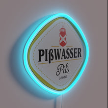 Load image into Gallery viewer, Add vibrant glow with colorful Piswasser Pils beer bar decor.