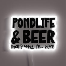 Load image into Gallery viewer, Vibrant RGB neon sign featuring fish in beer glasses scene.