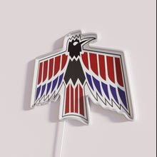 Load image into Gallery viewer, Neon Pontiac V8 eagle logo graphic print retro car decoration