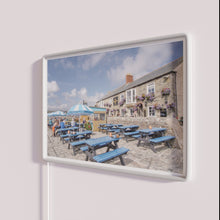 Load image into Gallery viewer, RGB illuminated Porthleven Harbour Inn pub bar sign exterior lighting