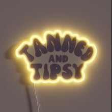 Load image into Gallery viewer, Vibrant purple tanned tipsy vibes in radiant RGB neon glow.