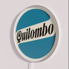 Load image into Gallery viewer, Quilombos inspired vintage logo of Quilmes beer in radiant neon.