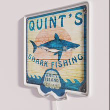 Load image into Gallery viewer, Quint's shark fishing adventure vibrant glow in home decor lighting