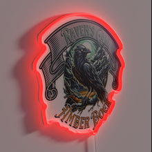 Load image into Gallery viewer, Raven's Call Amber Bock Neon Sign with Colorful RGB Lighting
