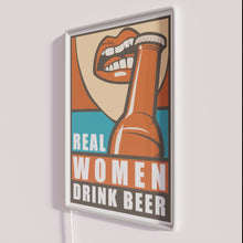 Load image into Gallery viewer, Vintage Retro Neon Bar Sign for Women Who Love Beer