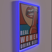 Load image into Gallery viewer, Quirky decor for beer-loving women with a playful neon twist.