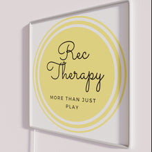Load image into Gallery viewer, Recreational Therapy Sign with Vibrant Neon Colors and Positive Messages