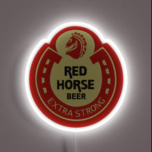 Load image into Gallery viewer, RGB Neon Sign with Iconic Red Horse Beer Branding Logo