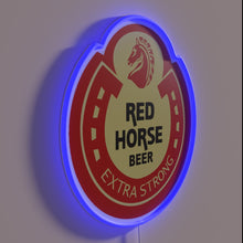 Load image into Gallery viewer, RGB Neon Sign with Iconic Red Horse Beer Logo Display