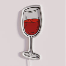 Load image into Gallery viewer, RGB Neon Bar Decor Red Wine Glass Wall Sign Accents