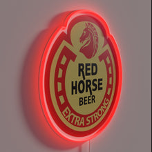 Load image into Gallery viewer, Neon sign for Redhorse Philippines beer in vibrant RGB colors.