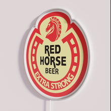 Load image into Gallery viewer, Vibrant Red Horse Philippines Beer Sign, Color-Changing RGB Neon Advertising Display