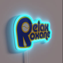 Load image into Gallery viewer, Relax and unwind with this calming blue neon wall decor.