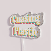 Load image into Gallery viewer, Vibrant retro style plastic chasing LED neon sign with colorful display.
