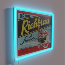 Load image into Gallery viewer, Vibrant RGB neon sign featuring the Richbrau Bock Beer logo.