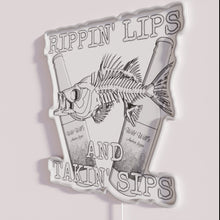 Load image into Gallery viewer, Eye-catching vibrant RGB neon sign with Rippin Lips logo design