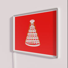 Load image into Gallery viewer, Vintage inspired Rochester NY Christmas keg tree RGB neon sign.
