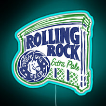 Load image into Gallery viewer, Rolling Rock POP RGB neon sign lightblue