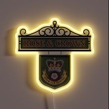 Load image into Gallery viewer, Vibrant LED glow illuminates iconic pub branding in bold colors